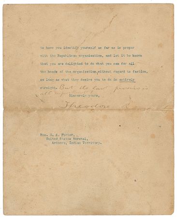 Lot #162 Theodore Roosevelt: 