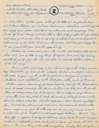 Lot #394 Robert Stroud Handwritten Letter Signed - Image 1