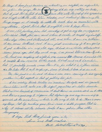 Lot #394 Robert Stroud Handwritten Letter Signed - Image 2