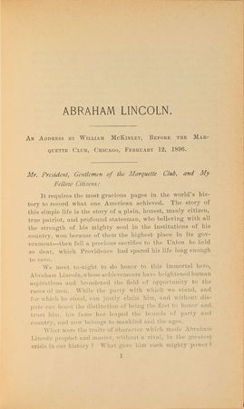 Lot #221 William McKinley Pamphlet - Image 2