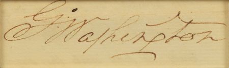 Lot #121 George Washington: Beautiful framed Washington signature - Image 2