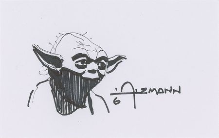 Lot #90 Star Wars Group of (5) Signed Sketches Sketches - Image 2