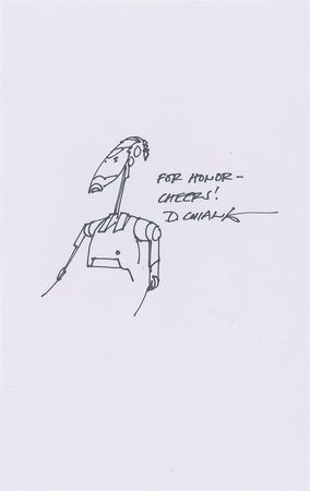 Lot #90 Star Wars Group of (5) Signed Sketches Sketches - Image 3