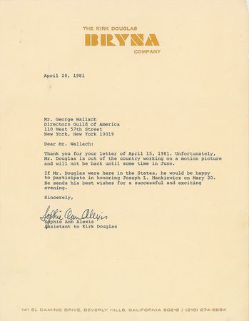 Lot #898 Kirk Douglas - Image 2