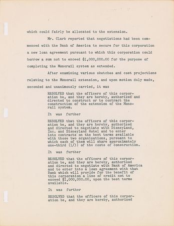 Lot #558 Walt Disney: Disney plans the extension of Disneyland's monorail - Image 2