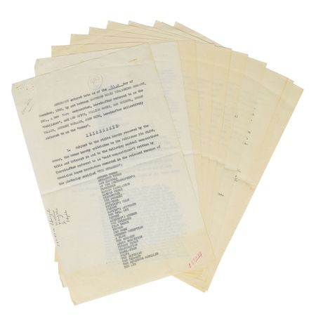 Lot #988 Orson Welles Signed Document - Image 1