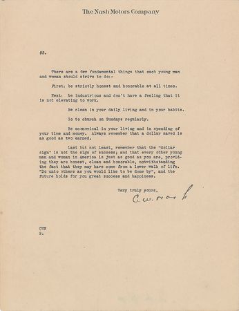 Lot #268 Charles Williams Nash: 