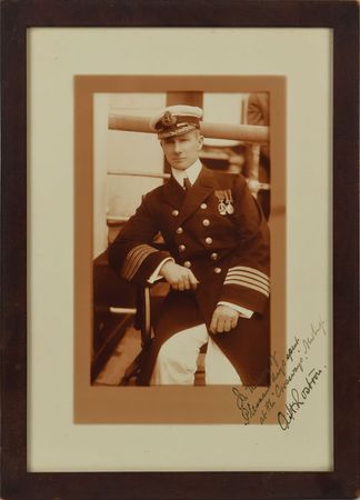 Lot #309 Arthur Rostron: Rare portrait of the