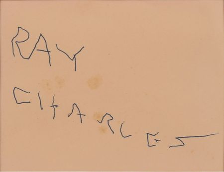 Lot #668 Ray Charles: Immensely rare signature of soul icon Ray Charles - Image 2