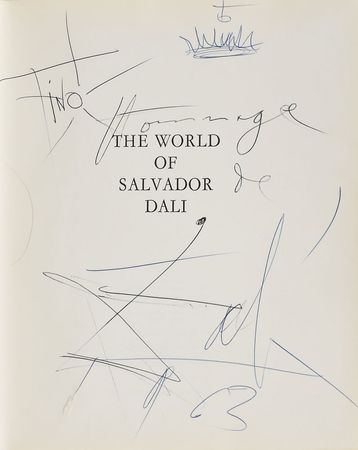 Lot #524 Salvador Dali: Wonderful twice-signed volume boasting an original sketch of Don Quixote de la Mancha - Image 2