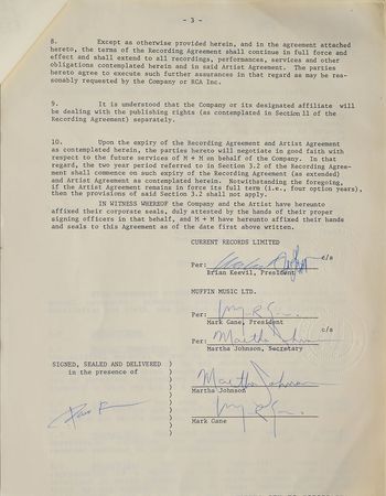 Lot #783  Martha and the Muffins - Image 3