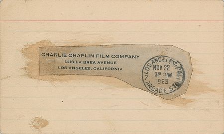 Lot #840 Charlie Chaplin Signature - Image 2