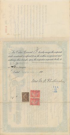 Lot #345 Henry Flagler Signed Document - Image 2