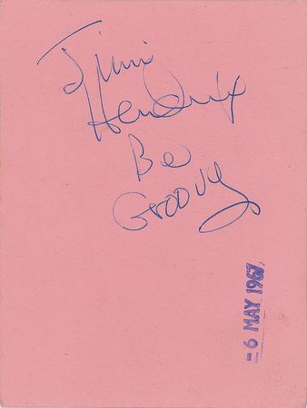 Lot #694 Jimi Hendrix Promo Card - Image 1