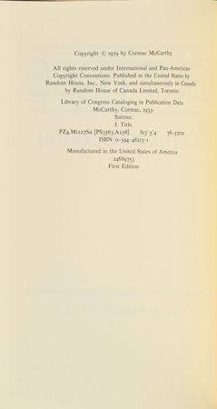 Lot #645 Cormac McCarthy Book - Image 2
