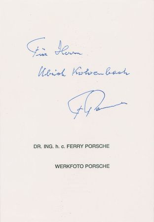 Lot #380 Ferry Porsche Signed Photograph - Image 2