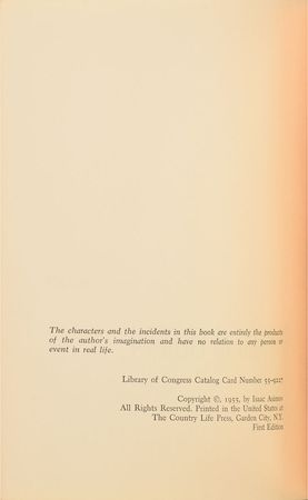 Lot #110 Isaac Asimov: The End of Eternity First Edition Book - Image 2