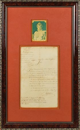 Lot #415 Napoleon: Unusual twice-signed 1806 military document, endorsed in Napoleon's hand - Image 1