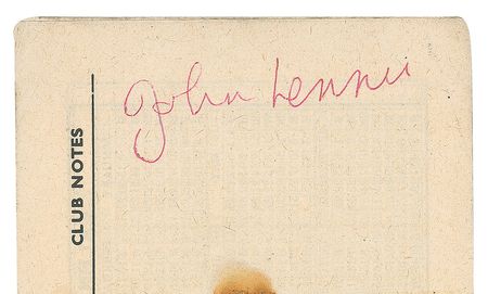 Lot #677 Beatles: John Lennon: Scarce Lennon-signed 1963 Cavern Club membership card - Image 1