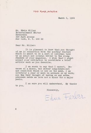 Lot #637 Edna Ferber Letters - Image 2