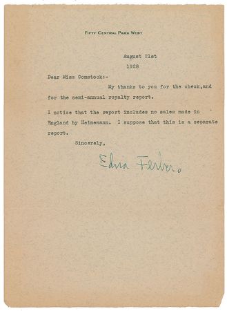 Lot #637 Edna Ferber Letters - Image 3