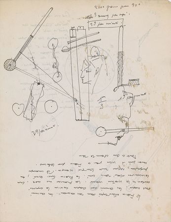 Lot #619 Antoine de Saint-Exupery: Unique scientific notes and sketches by the Little Prince author - Image 2