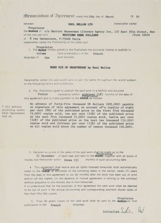 Lot #614 Saul Bellow - Image 1