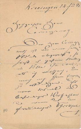 Lot #599 Theodor Fontane Handwritten Letter Signed - Image 1