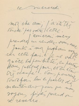 Lot #532 Joan Miro Handwritten Letter Signed - Image 1