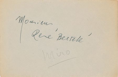 Lot #532 Joan Miro Handwritten Letter Signed - Image 3