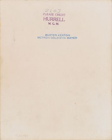 Lot #851 Buster Keaton: Striking inscribed Hurrell portrait of the deadpan comic icon - Image 2