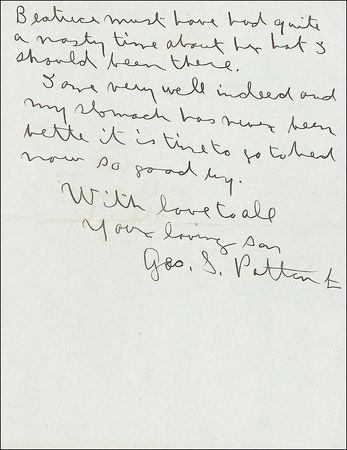 Lot #413 George S. Patton: Written from West Point, a scarce letter home from an 18-year-old Patton - Image 1