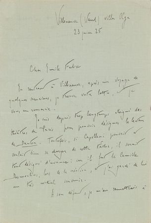 Lot #651 Romain Rolland Handwritten Letter Signed - Image 1