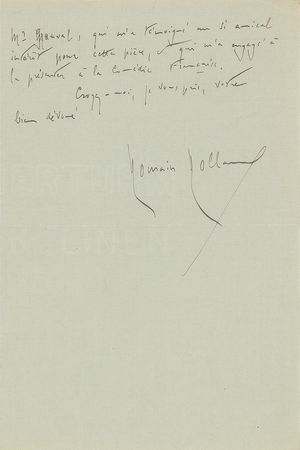 Lot #651 Romain Rolland Handwritten Letter Signed - Image 2
