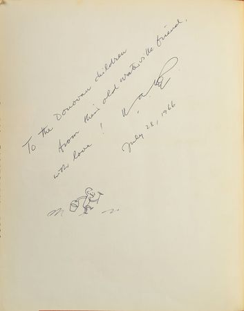 Lot #617 H. A. Rey: Curious George Takes a Job with brilliant Rey sketch - Image 1