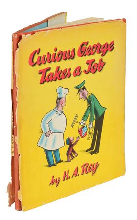 Lot #617 H. A. Rey: Curious George Takes a Job with brilliant Rey sketch - Image 2