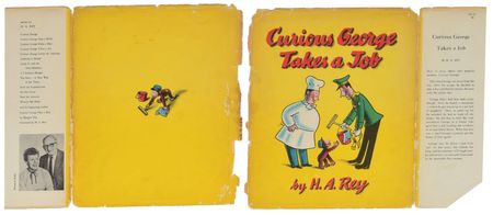Lot #617 H. A. Rey: Curious George Takes a Job with brilliant Rey sketch - Image 3