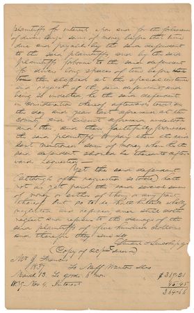 Lot #141 Abraham Lincoln: Desirable 1839 autograph document from “Stuart & Lincoln”—his first law partnership - Image 2