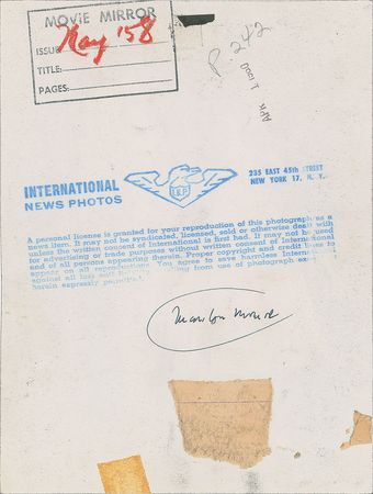 Lot #951 Marilyn Monroe and Arthur Miller Photograph - Image 2