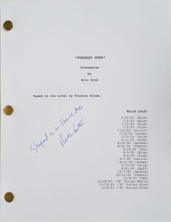 Lot #841 Forrest Gump: Forrest Gump storyboard issued to the film's production illustrator - Image 1