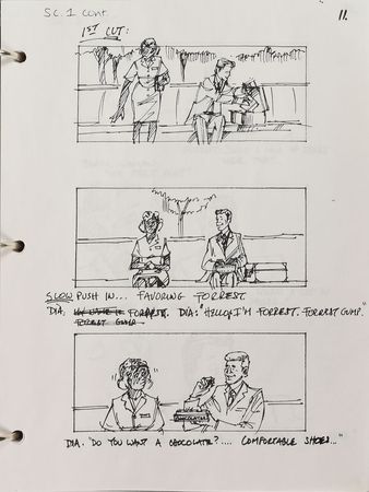 Lot #841 Forrest Gump: Forrest Gump storyboard issued to the film's production illustrator - Image 2