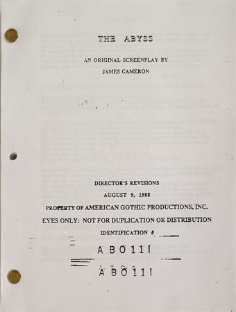 Lot #11 The Abyss Storyboard: Phenomenal visual effects storyboard for The Abyss - Image 1