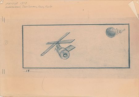 Lot #36 Meteor Storyboard: Artist storyboard for the film Meteor - Image 1