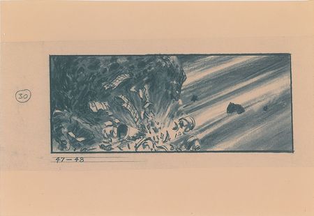 Lot #36 Meteor Storyboard: Artist storyboard for the film Meteor - Image 2