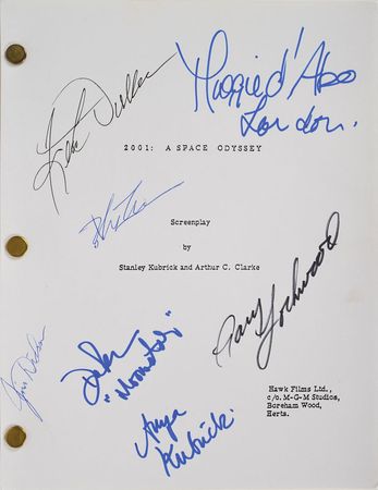 Lot #8 2001: A Space Odyssey Signed Script Script