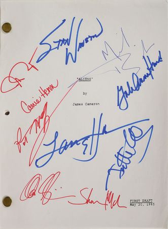 Lot #12  Aliens Signed Script - Image 1
