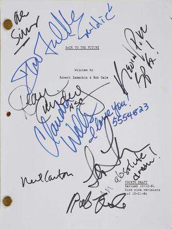 Lot #13 Back to the Future Signed Script Script - Image 1