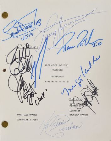 Lot #982 Superman Signed Script Script - Image 1