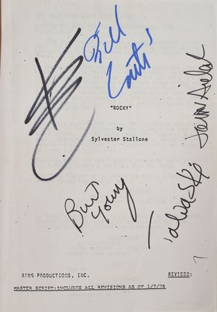 Lot #972 Rocky Signed Script Script - Image 1