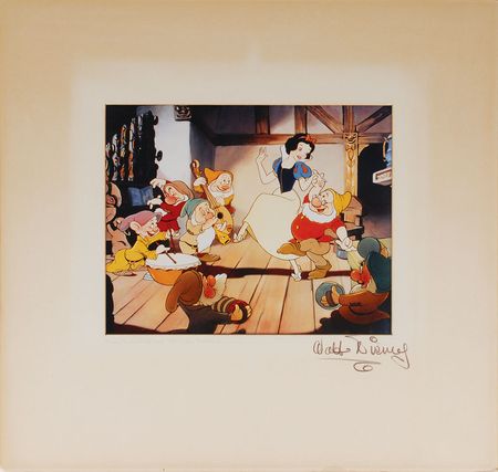 Lot #561 Walt Disney: Crisply signed Snow White presentation mat - Image 1